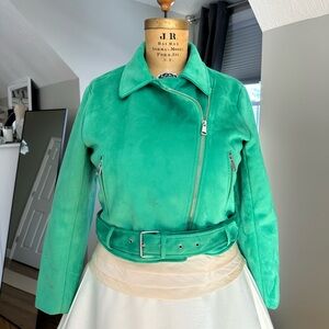 Never worn ZARA faux suede moto jacket XL